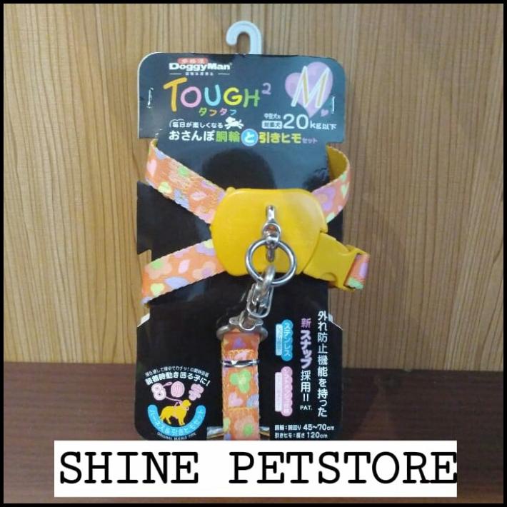 Harness Dan Tali Tuntun Anjing Doggyman Dog Harness & Lead Tough M