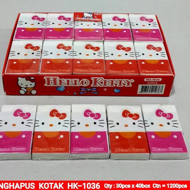 

jbrh -37 Penghapus pensil kotak motif hello kitty isi 30 pc 836&