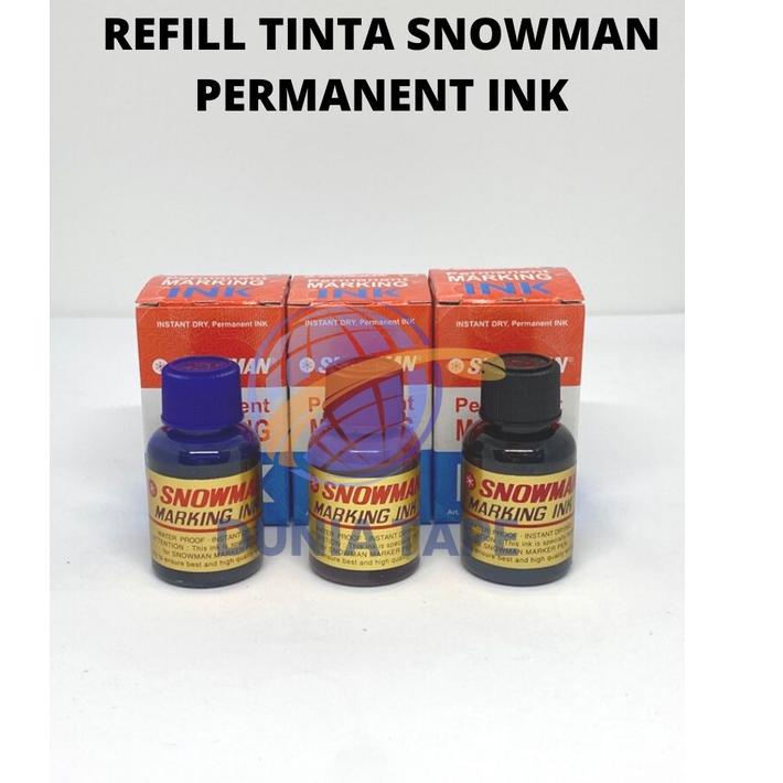 

<1>BHD2-D Refill isi tinta permanent ink snowman / tinta isi ulang snowman - Hitam merah biru 939➚