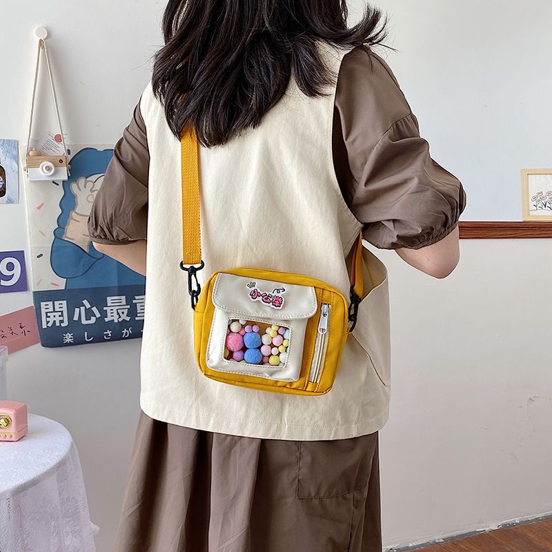 ஐ●❣Sera  Tas Baru Wanita Gaya Kuliah Jepang Lucu Lembut Gadis Siswa Tas Bahu Sastra Segar Sederhana Messenger Bag