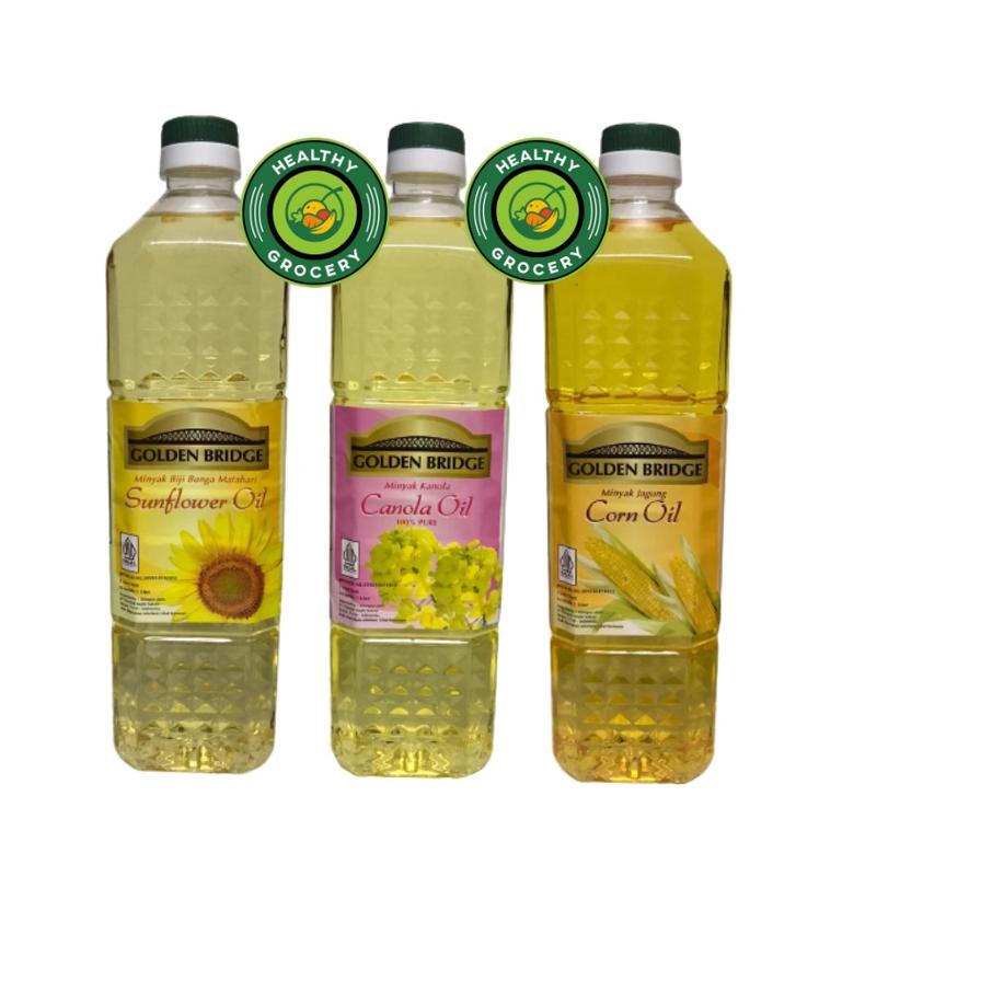 

Promo⭐Golden Bridge Oil 1 Liter / Canola oil / Sun Flower oil / Corn oil / Minyak Jagung / Biji Munga Matahari / minyak canola / GOLDEN BRIGDE / MINYAK SEHAT / MINYAK MPASI / minyak goreng