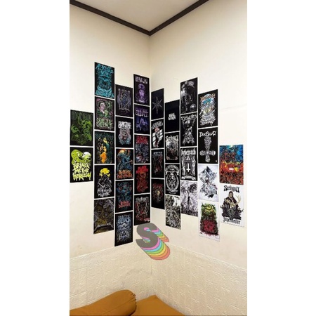 POSTER BAND ROCK METAL A4 34pcs