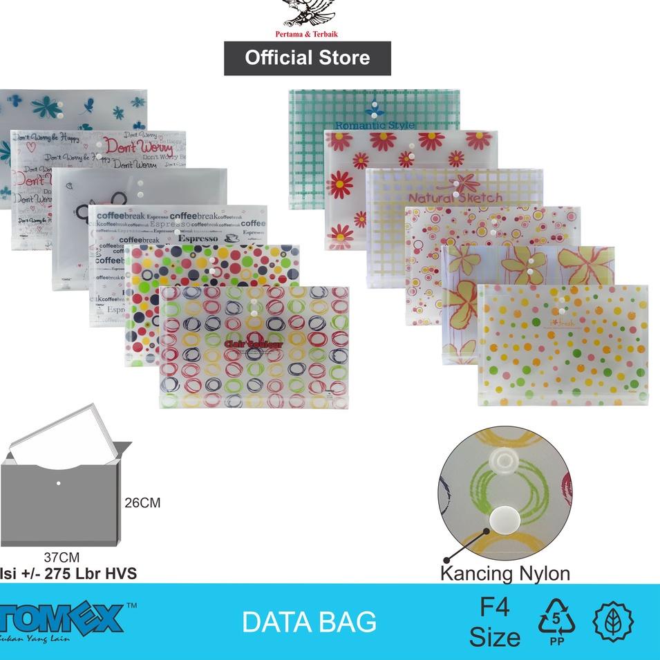 

Diminati4.4 TOMEX Map Plastik / Map Kancing / Map Kancing Plastik / Map Plastik Kancing Punggung Motif Mixed F4 (Folio) / Data Bag File Horizontal 632~