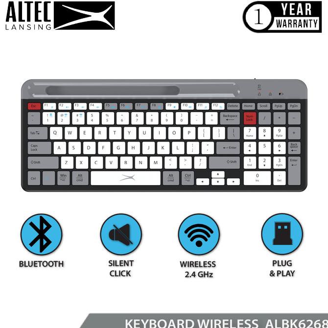Altec Lansing Keyboard Dual Mode Wireless/Bluetooth ALBK6268