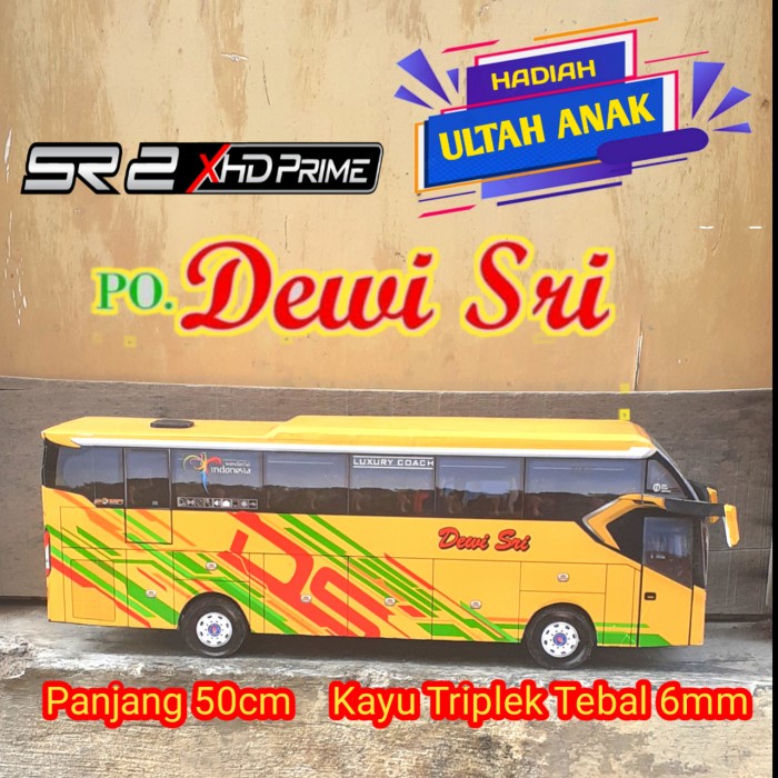 Hot Sale Miniatur Bus Jumbo Po.Dewi Sri Sr2 Xhdprime Mainan Anak Terbaru Terbaru