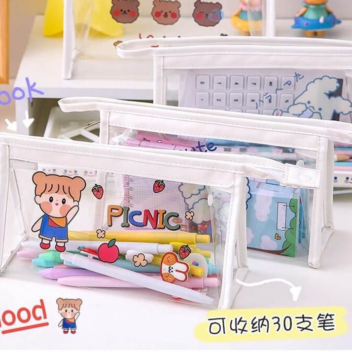 

2F5T-I Tempat Pensil Transparan Putih 231♩