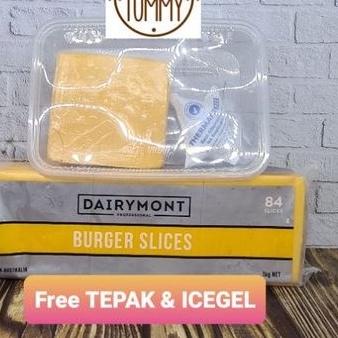 

Termurah✅Dairymont red burger slices repacked ecer 14 28 slice keju lembar
