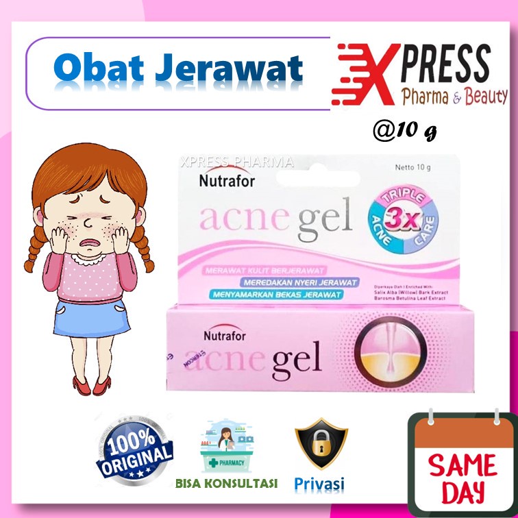 ⚡XPRESS⚡ Nutrafor Acne Gel Obat Jerawat Salep Krim Verile Akne Gell Nutravor