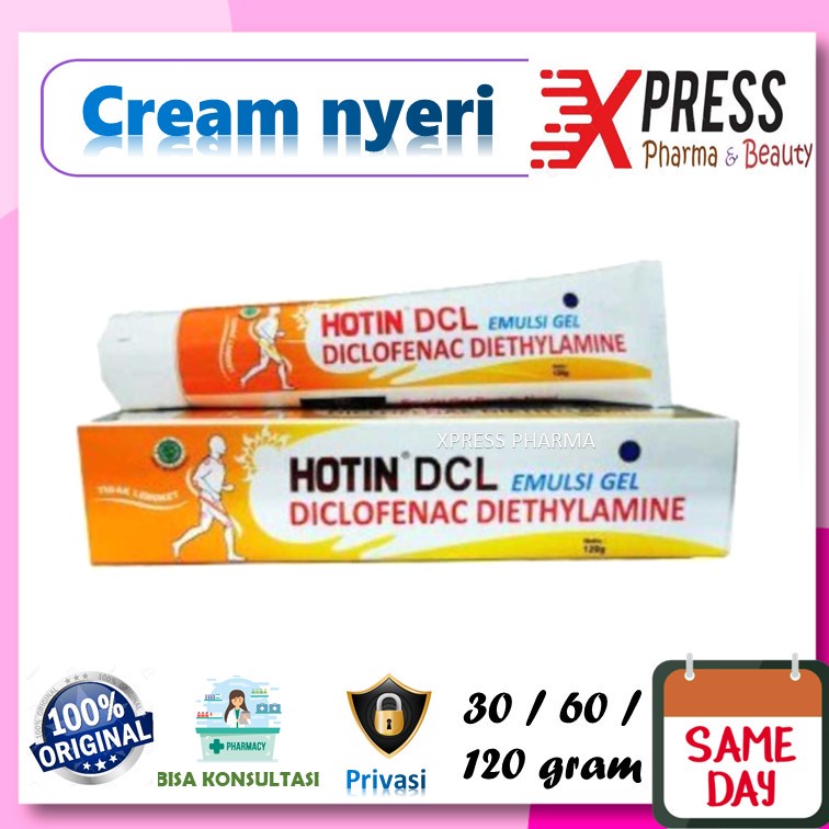 XPRESS  Hot in DCL 30 / 60 gr Cream Salep Hotin Diklofenak Diclofenak DiklofenacTube