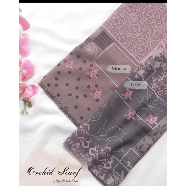 Hijab Wanita Cantik Orchid Mocca | Voal Hijab Wanita Cantik | Hijab Voal HWC | Hijab Voal Motif