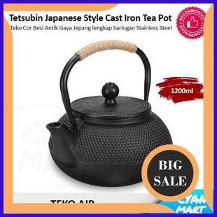 Tetsubin Japanese Signature Cast Iron Teapot Kettle Teko Gaya Jepang