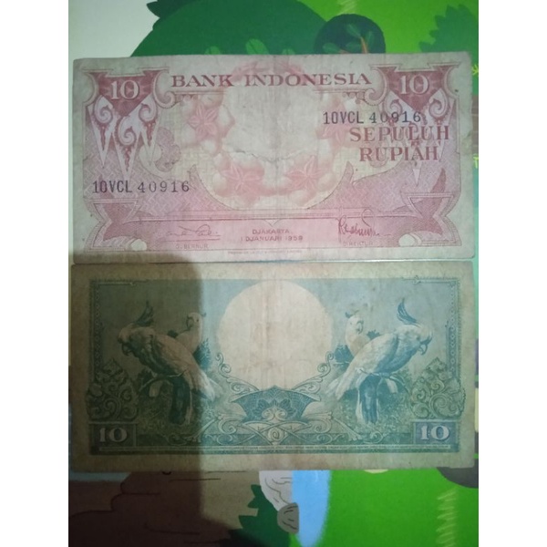 uang 10 rupiah tahun 1959