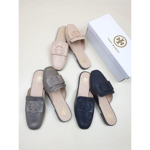 SEPATU TORY BURCH YC-2015-1228 LOGO MULE SANDAL