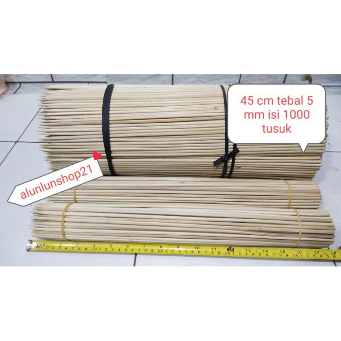New Tusuk Sate 45 Cm Isi 1000 Pcs Tebal 5 Mm // Tusuk Sate Seafood