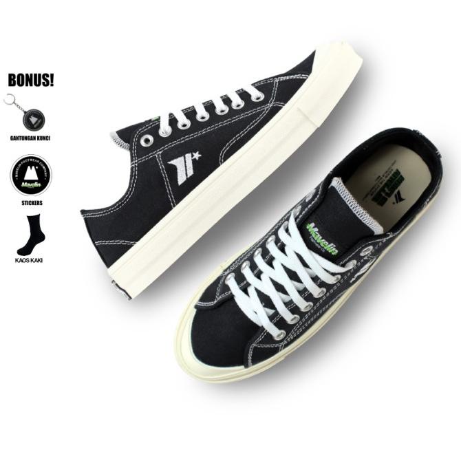 Terbaru Sepatu Mavelin Classic Andro Low Black - Sepatu Sneakers Casual Stok Terbatas