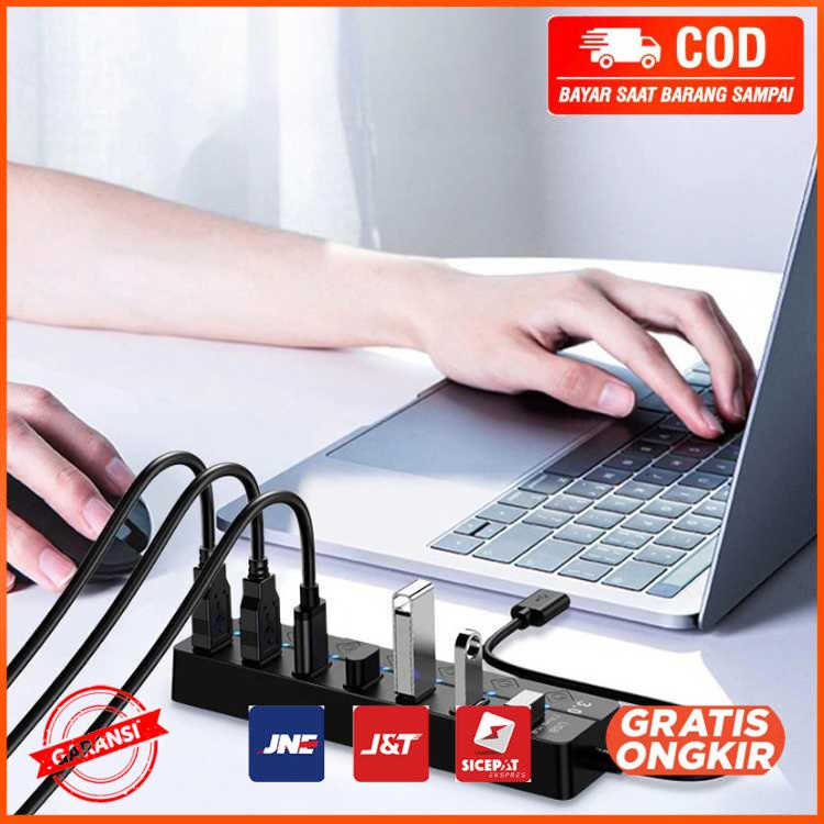 USB Hub High Speed Extender 7 Port USB 3.0 With Switch OY445