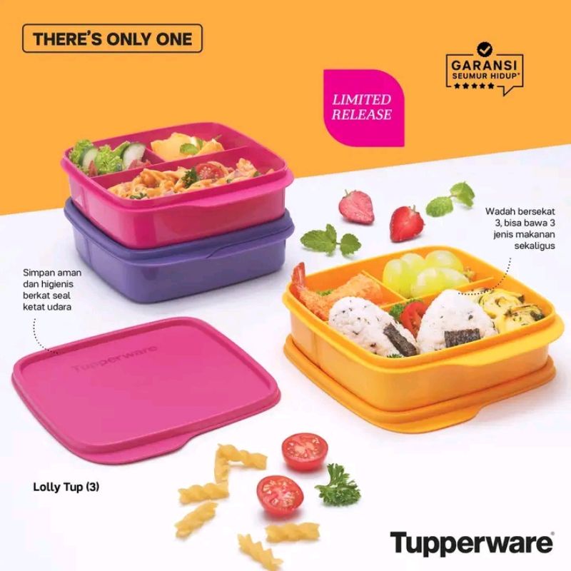 Lolly Tup ( Bekal Sekat) 550 ml Original Tupperware