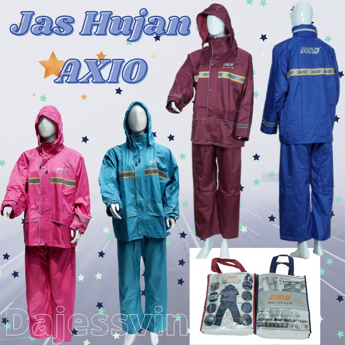 Jas Hujan Jas Hujan AXIO Raincoat Mantel Hujan AXIO ASRIO ASSIO Original Dewasa - Random Warna, M(S1