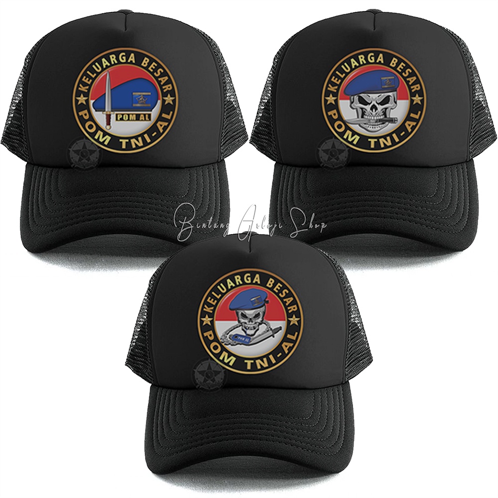 Topi Custom Keluarga Besar POM TNI-AL Exclusive Gold