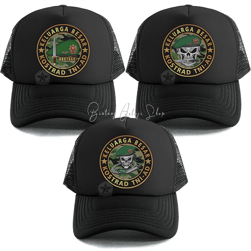 Topi Custom Keluarga Besar Kostrad TNI-AD  Exclusive Gold