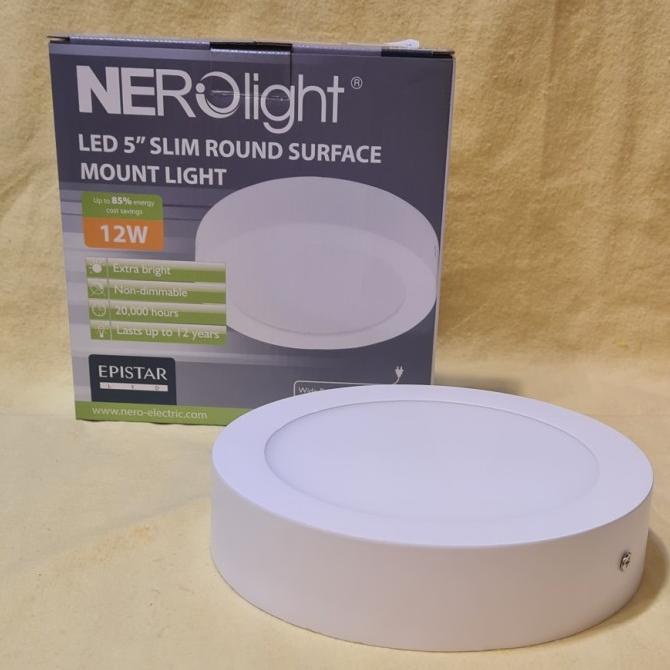 downlight led panel nero outbow 12 watt bulat