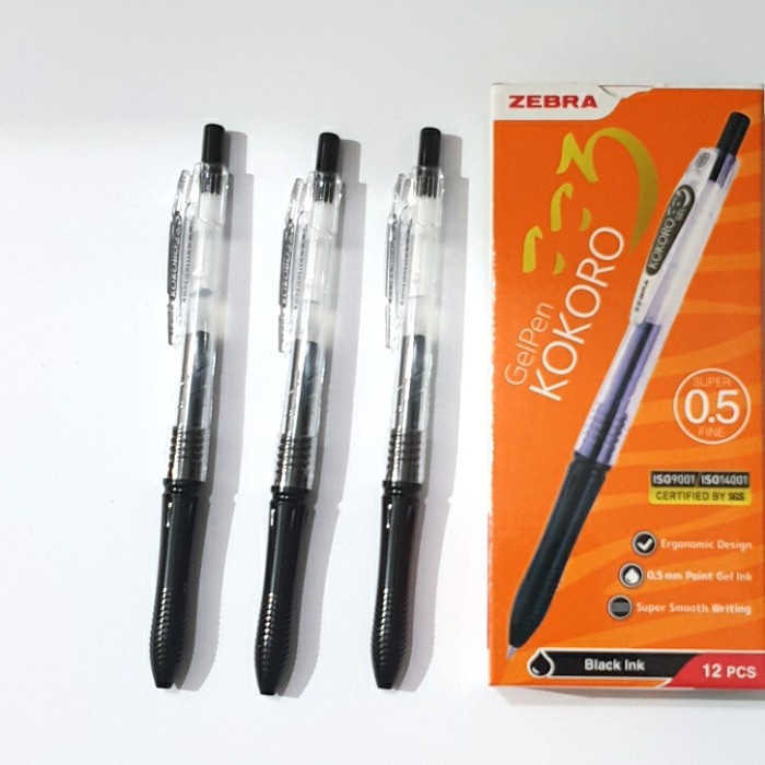 

Discount Pulpen Zebra Kokoro Gel Pen Hitam 0,5 mm 1 pack 12 pcs /ALAT TULIS AESTHETIC/ALAT TULIS