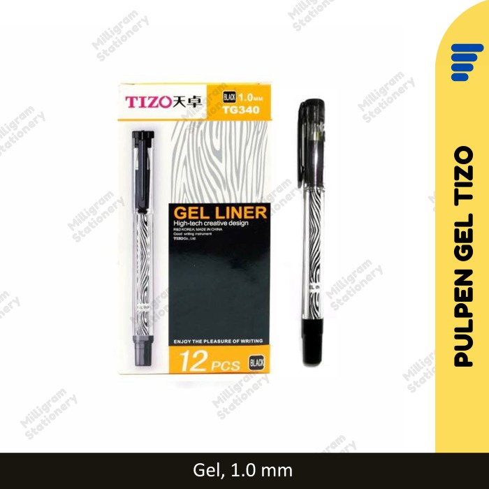 

TERMURAH Pulpen Tanda Tangan Gel Liner Tizo TG-340/ 1.0 mm /ALAT TULIS AESTHETIC/ALAT TULIS SET/ALAT