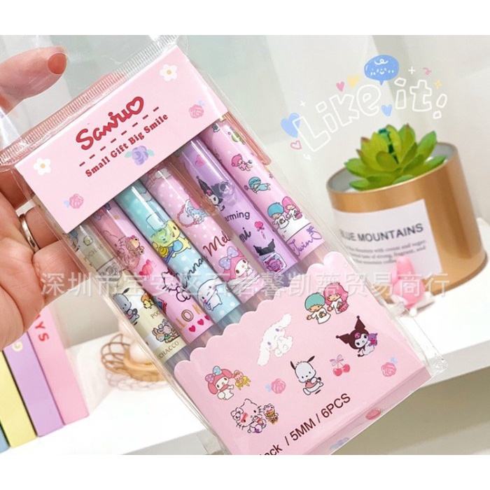 

TERLARIS Pen Bolpen Ballpoint Gel Tinta Sanrio Hello Kitty Kuromi Cinnamoroll /ALAT TULIS