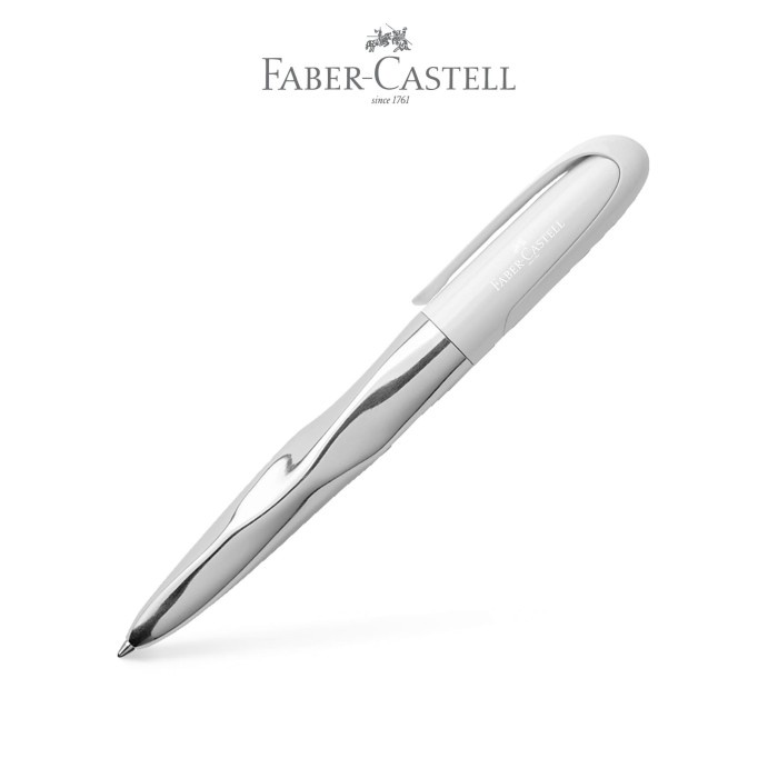 

TERMURAH Faber-Castell Nice pen shiny chromed white ballpoint pen /ALAT TULIS AESTHETIC/ALAT TULIS