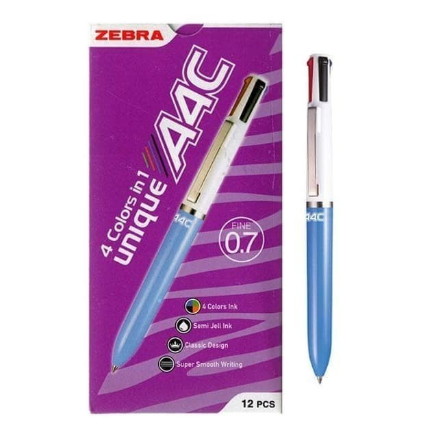 

BAYAR DITEMPAT Pulpen 4 warna Zebra A4C pen multi color / Lusin /ALAT TULIS AESTHETIC/ALAT TULIS