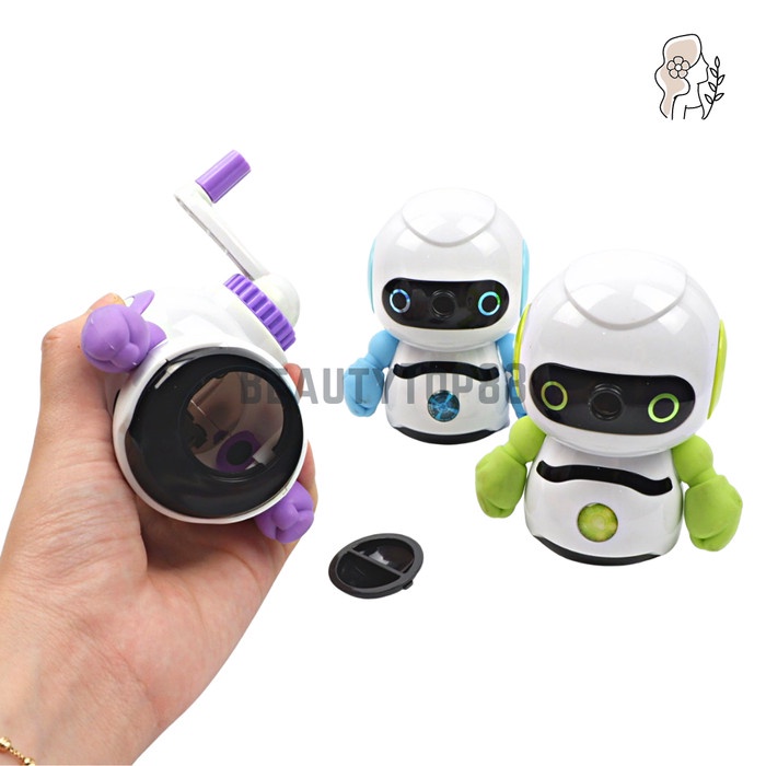 

TERLARIS Serutan Meja Bentuk Robot / Rautan Pensil Duduk Putar Pencil Sharpener /ALAT TULIS