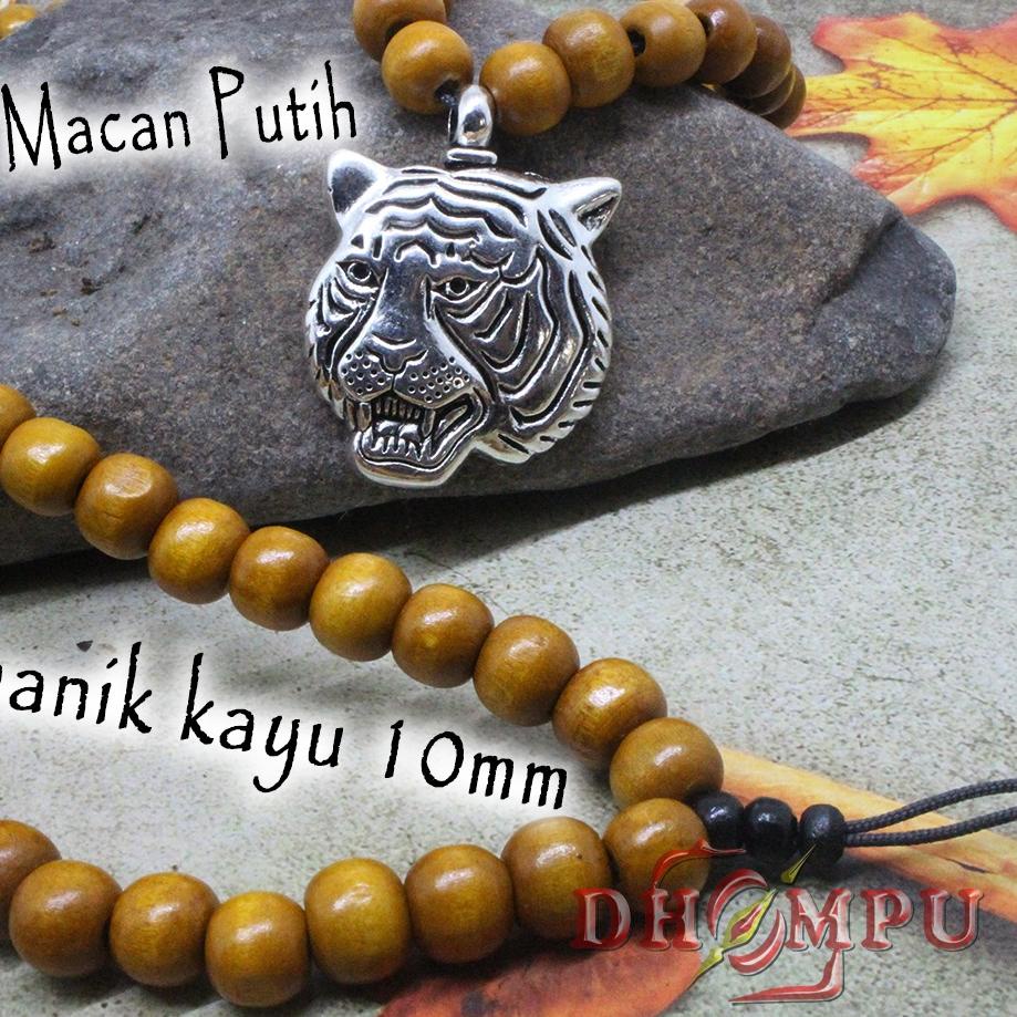 Paling Kekinian Kalung Liontin Charm Bandul MACAN PUTIH HARIMAU MAUNG Tali korea tali biji lada tita