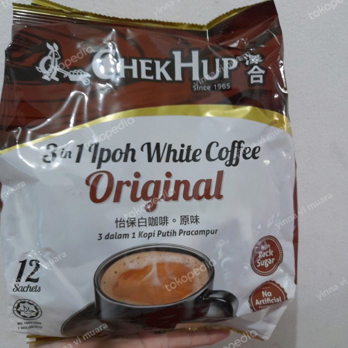 

Discount chek hup white coffee 3 in 1 ipoh 12 sachets /KOPI EUBE/KOPI KAPAL API/KOPIBUBUK/KOPI