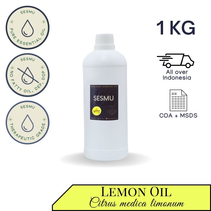 1 KG / 1 L / 1000 ML LEMON 100% PURE ESSENTIAL OIL / MINYAK ATSIRI