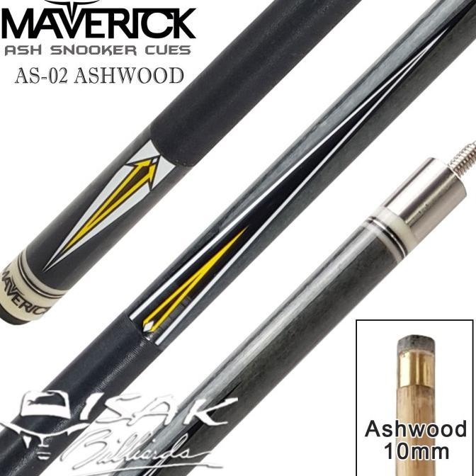 Maverick As-02 Snooker Cue - 10 Mm Stick Bola Kecil Billiard Stik Ash