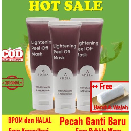 Adera Lightening Peel off Mask / Masker Peeling Wajah Halal BPOM - 1 PCS