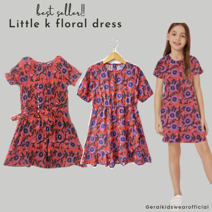 Dress Floral Little K Anak Perempuan 2-1 Tahun