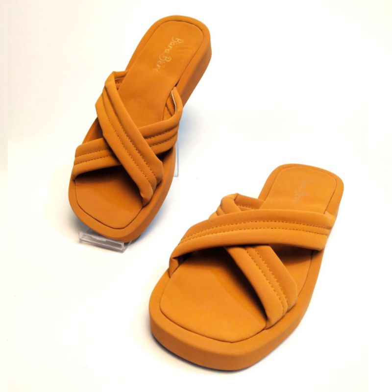 Bara Bare Sandal wanita Model silang kekinian Sendal wedges empuk