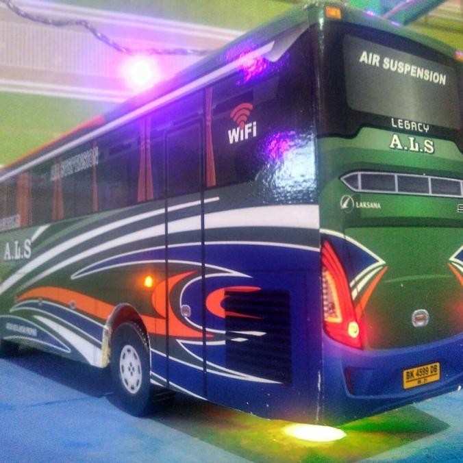 Hot Sale Hobi Mainan Miniatur Bus Bis Als Plus Lampu Terlaris