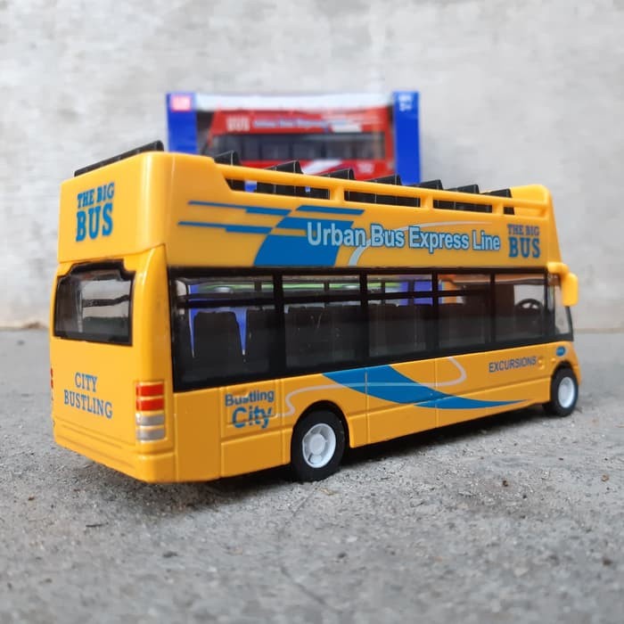 Promo!!! Diecast Mobil Bus Tingkat Pariwisata - Miniatur Car Bis Koleksi Unik Terlaris