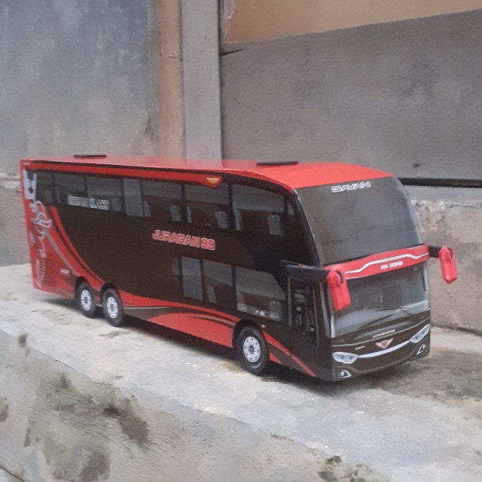 Diskon Spesial Miniatur Bus Sleeper Bus Po.Juragan 99 Double Decker Terbaru Terbaru