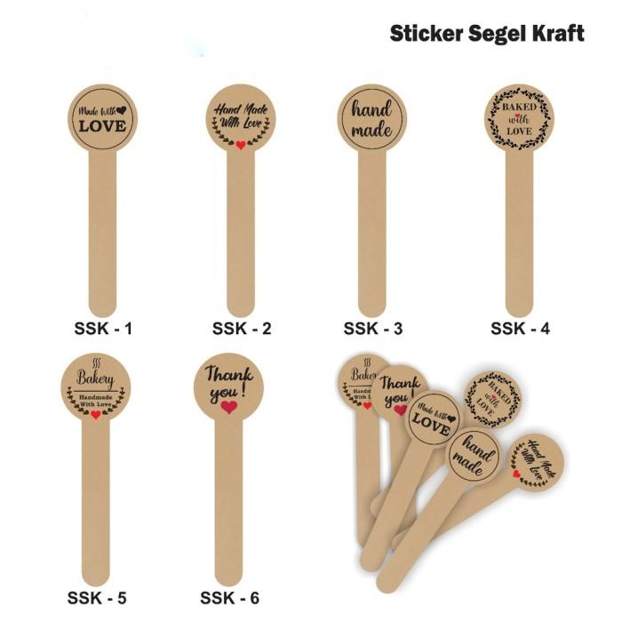 

Terlaris Sticker Seal Dus Kraft Isi 42Pcs Stiker Segel Kemasan Botol Makanan