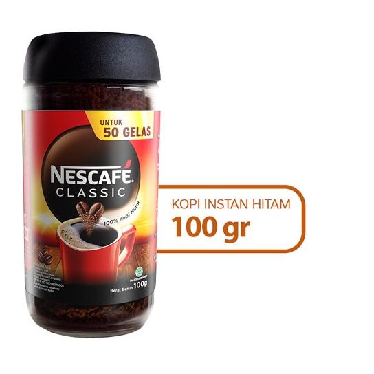 

COD✔️⭐Nescafe Classic Kopi Hitam Instan Jar 100 gr