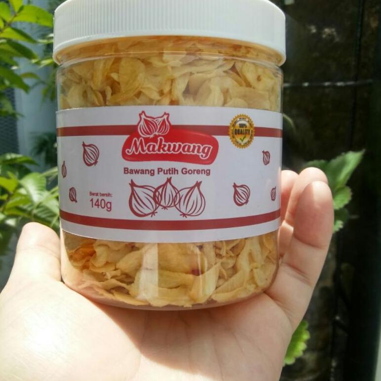 

DISKON !!! MAKWANG BAWANG PUTIH GORENG PREMIUM 140 GRAM CEMILAN KERIPIK TABURAN MAKANAN BUMBU DAPUR [KODE 76]
