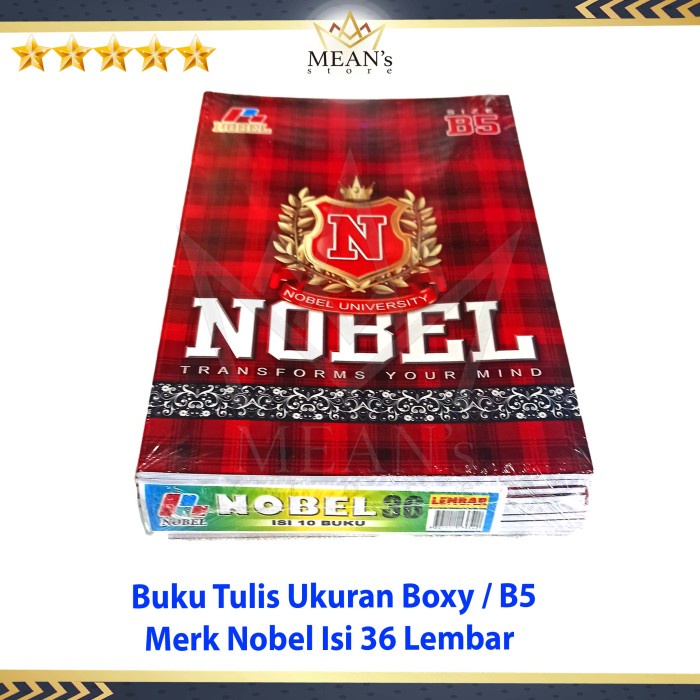 

BISA COD Buku Tulis Nobel Isi 36 Lembar / Buku Tulis SMK / SMA / SMP Boxy B5 /BUKU TULIS
