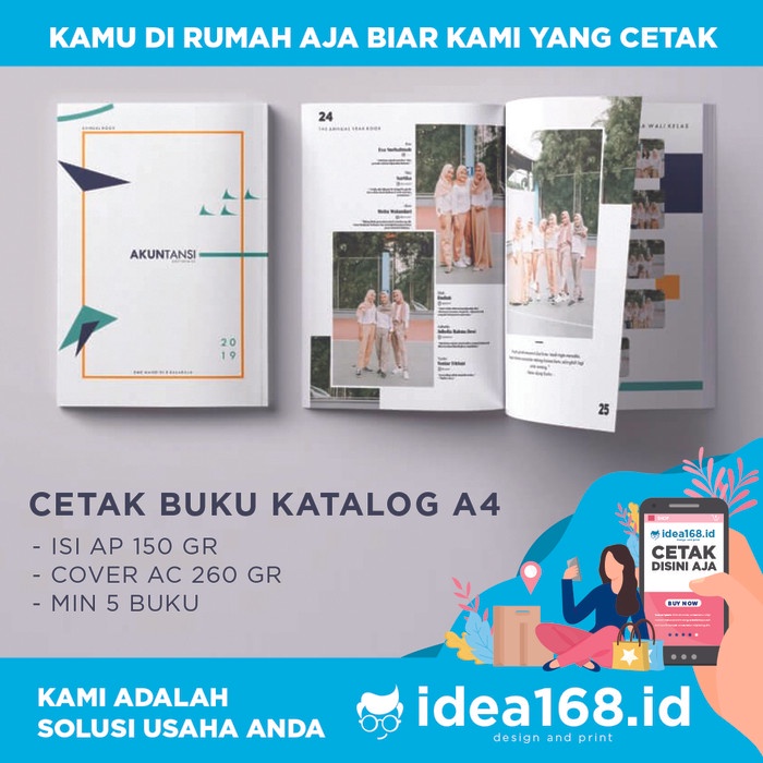 

Discount CETAK BUKU KATALOG A4 - ISI AP 150 GR - COVER AC 260 GR - MIN 5 BUKU /BUKU TULIS