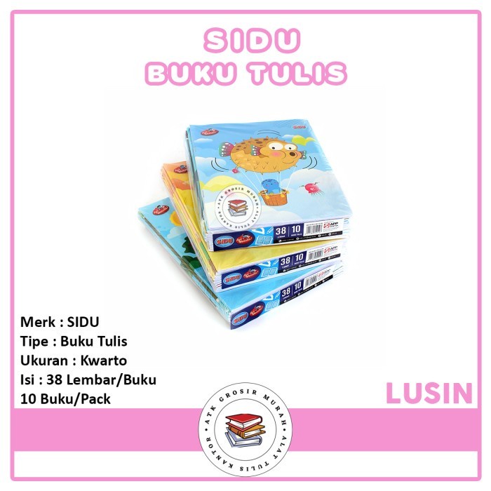 

Discount Buku Tulis SINAR DUNIA / SIDU 10x38 Lembar /BUKU TULIS SEKOLAH/BUKU TULIS SIDU/BUKU TULIS
