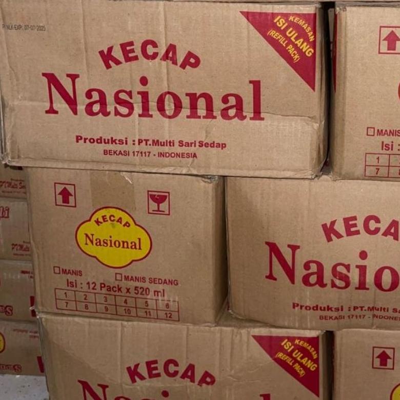 

Kecap Manis NASIONAL Refill (12 Pak @520ml)