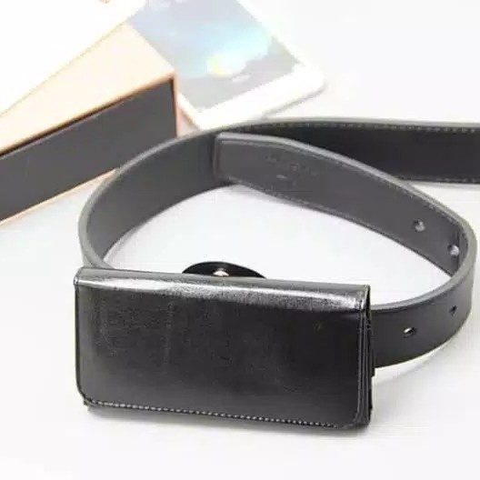 dompet sarung hp dompet hp pinggang pria kulit import model horizontal 1 slot - (94)5-6 inch(E2L0) b