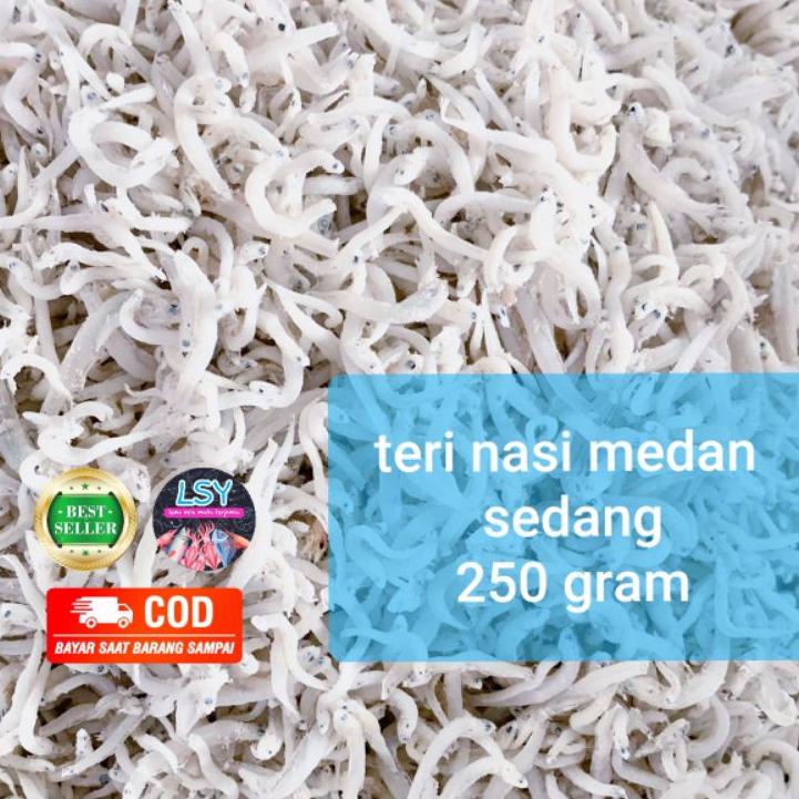 

PROMO⭐ikan asin teri nasi medan size sedang 250gr